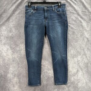 Ralph Lauren Denim Supply Jeans Womens 31 Skinny Crop Dark Blue Wash